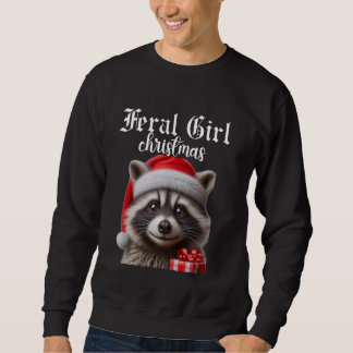 Sudadera Navidades Feral Chica Raccoon