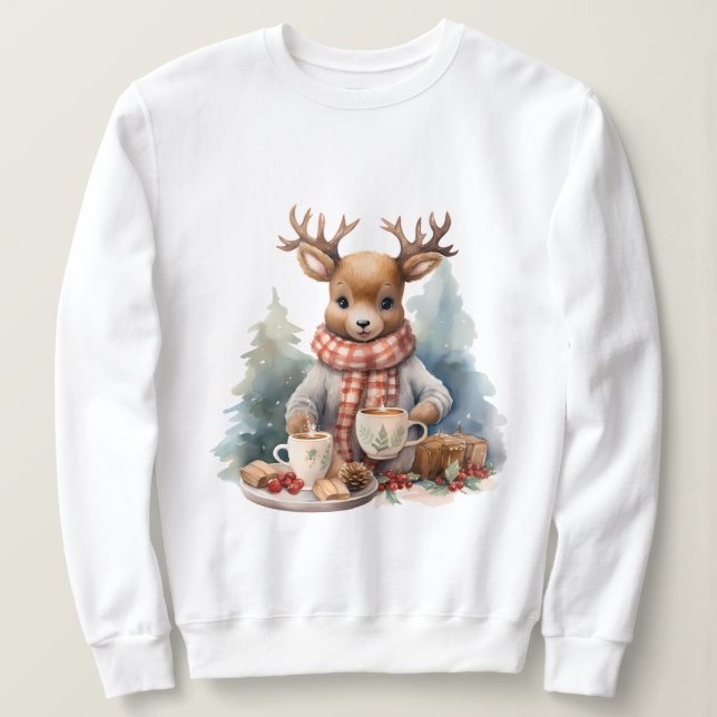Sudadera Navidades festividades lindo ilustracion hoodie (Anverso del diseño)