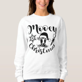 Sudadera navidades festivos arte de palabras vacuno