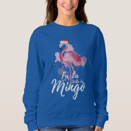 Sudadera Navidades festivos flamingo rosa
