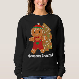 Sudadera Navidades festivos jingerbread agregar texto