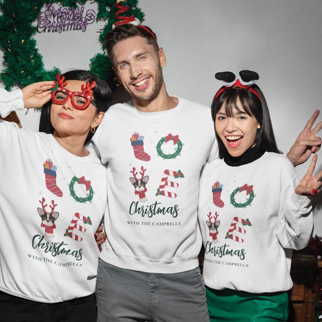 Sudadera Navidades festivos Personalizado de coincidencia d (Christmas with the Family Custom Matching Sweatshirt)