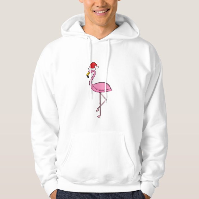 Sudadera Navidades Flamingo con Santa Hat (Anverso)