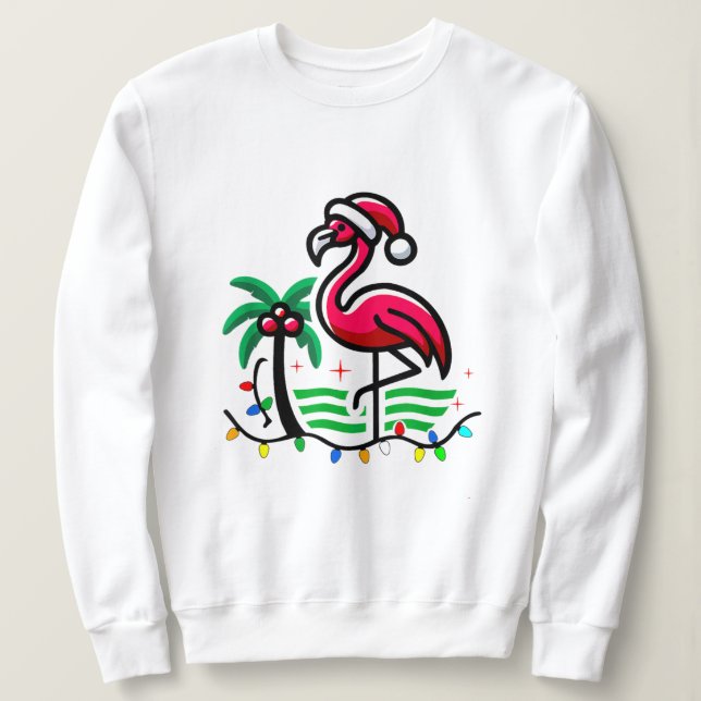 Sudadera "Navidades Flamingo Fun" (Anverso del diseño)