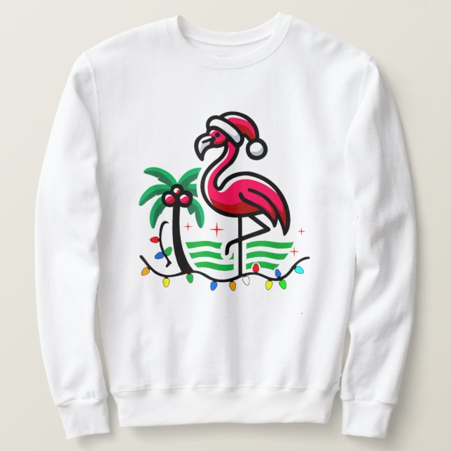 Sudadera "Navidades Flamingo Fun" (Anverso del diseño)