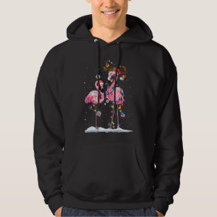 Sudadera Navidades Flamingo Santa Hat Xmas Luces Flamingo