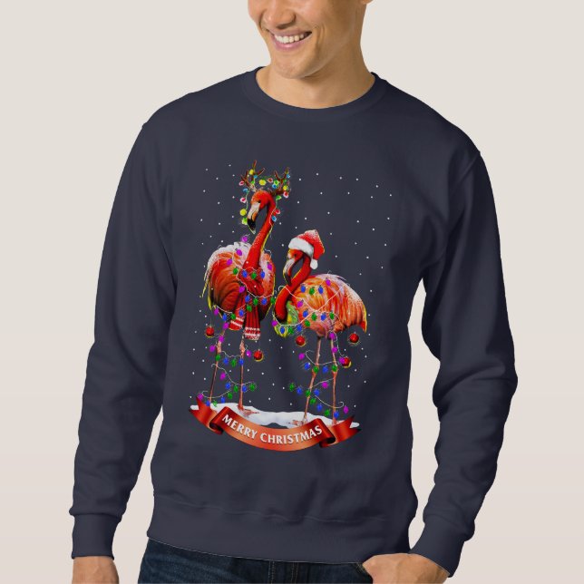 Sudadera Navidades Flamingos (Anverso)