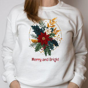 Sudadera Navidades Florals Botanicals Merry Bright