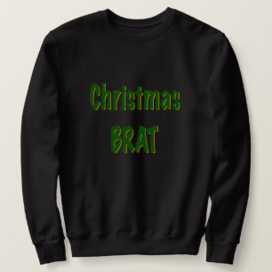 Sudadera Navidades Forestales Green Gold Brat On Black
