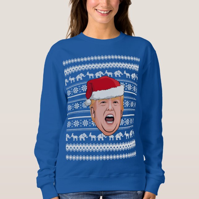 Sudadera Navidades furiosos de Donald Trump (Anverso)