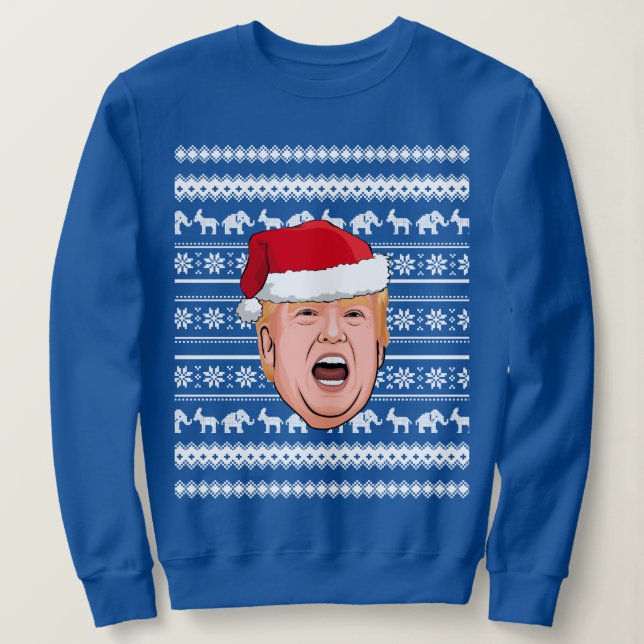 Sudadera Navidades furiosos de Donald Trump (Anverso del diseño)