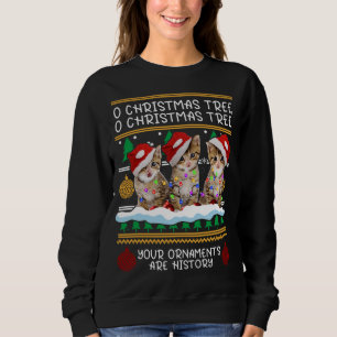 Sudadera Navidades gatos con nombres divertidos en la famil