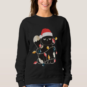 Sudadera Navidades gatos negros iluminan a divertidos Navid