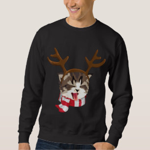 Sudadera Navidades gatos, renos, curiosas navidades navideñ