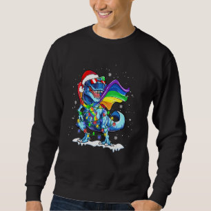 Sudadera Navidades Gay Dinosaur Pajamas Lgbt Orgullo Arcoir