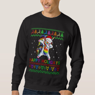 Sudadera Navidades gays endulzan felices holigayos Rainbow