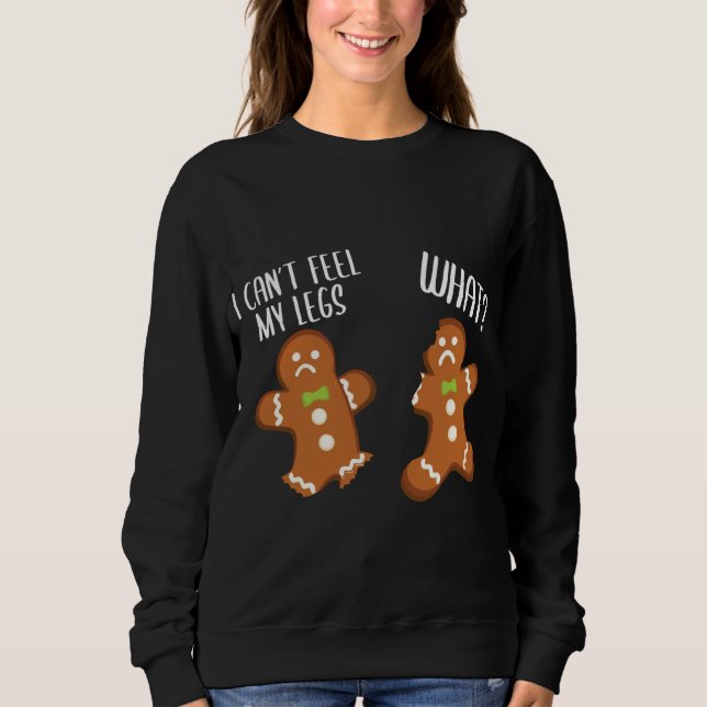 Sudadera Navidades Gingerbread Hombres que no puedo sentir  (Anverso)