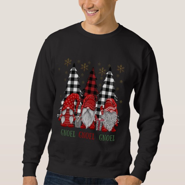 Sudadera Navidades Gnome Buffalo Plaid Gnomes GNOEL (Anverso)
