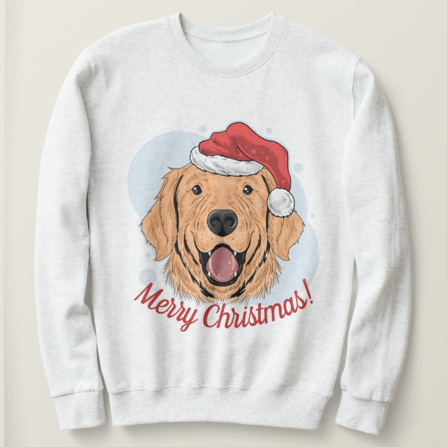 Sudadera Navidades Golden Retriever (Anverso del diseño)