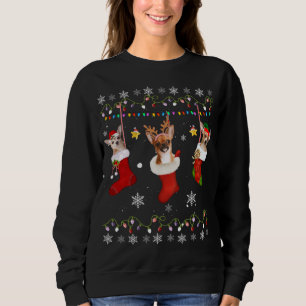 Sudadera Navidades graciosos de Chihuahua encienden luces d