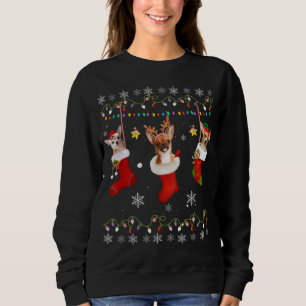 Sudadera Navidades graciosos de Chihuahua encienden luces d