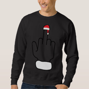 Sudadera Navidades graciosos del dedo medio sarcástico Navi