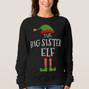 Sudadera Navidades graciosos del elfo de la hermana mayor q