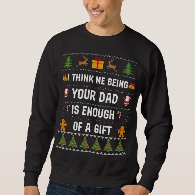 Sudadera Navidades Graciosos Para Papi Papi Navidades Feo S (Anverso)