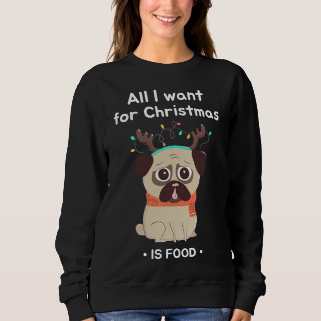 Sudadera navidades graciosos pug Classic T-Shirt 359 (Anverso)
