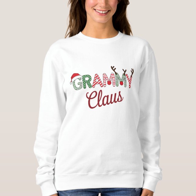 Sudadera Navidades Grammy Claus Regalo de abuela Navidad (Anverso)