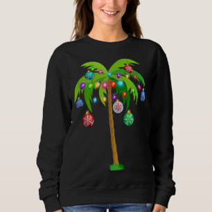 Sudadera Navidades hawaianos palmeras tropicales de Navidad
