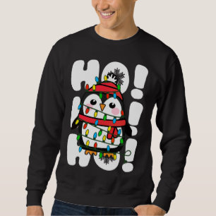 Sudadera Navidades Ho Ho Ho Ho iluminan el pingüino