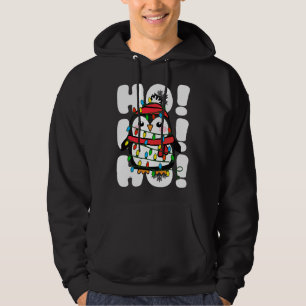 Sudadera Navidades Ho Ho Ho Ho iluminan el pingüino