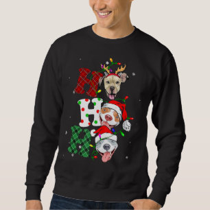 Sudadera Navidades Ho Ho Ho Ho Pitbull Perro Lover Divertid