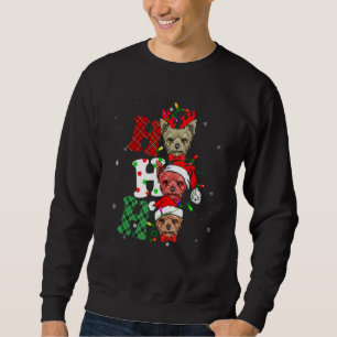 Sudadera Navidades Ho Ho Ho Ho Yorkshire Terrier Dog Funny 
