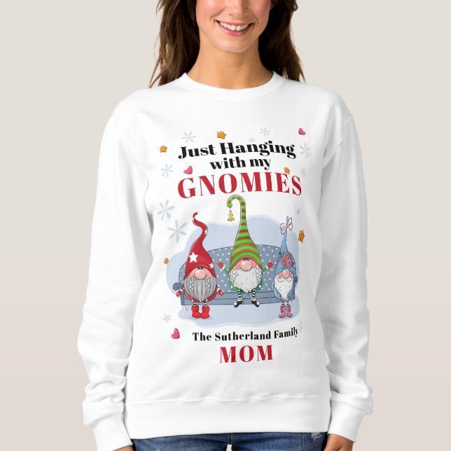 Sudadera Navidades Holiday Gnomes Familia Matando A Mamá (Anverso)