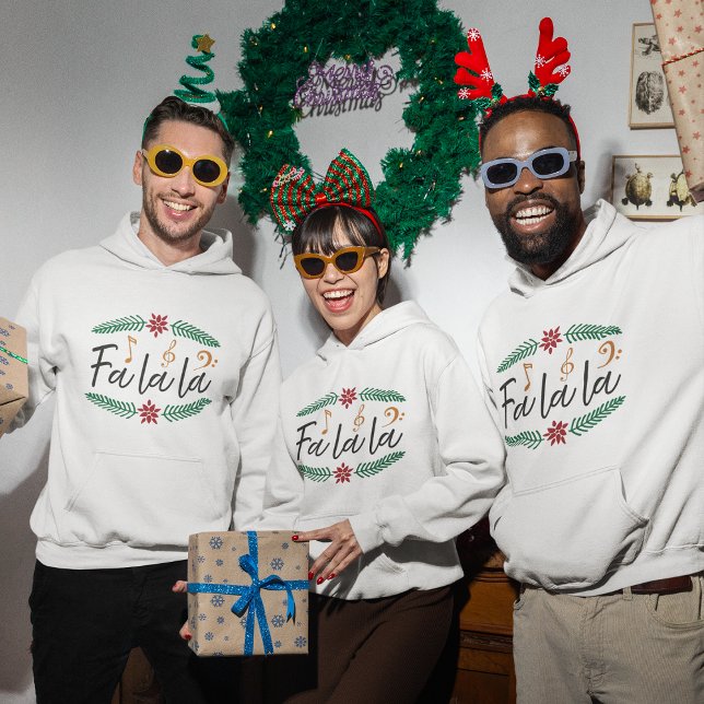 Sudadera Navidades Hoodie-Fa la la la (Christmas Hoodie- Fa la la la Hoodie)