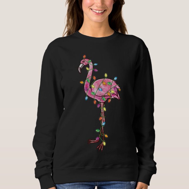 Sudadera Navidades Iluminan Flamingo Pjs Divertido Flam Árb (Anverso)