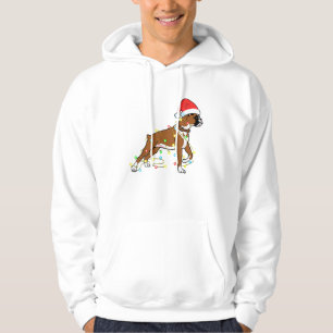 Sudadera Navidades iluminan obsequio de boxeo de perro de m