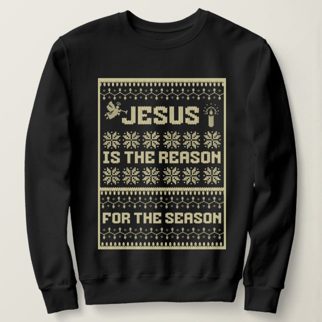 Sudadera Navidades Jesús Es La Razón De La Temporada (Anverso del diseño)