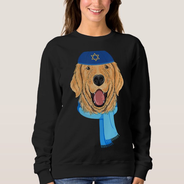 Sudadera Navidades judíos del perro Hanukkah (Anverso)