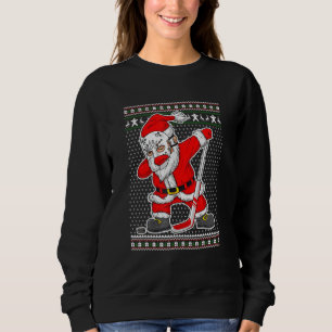 Sudadera Navidades Jugador de Hockey Santa Dabbing Niños Da