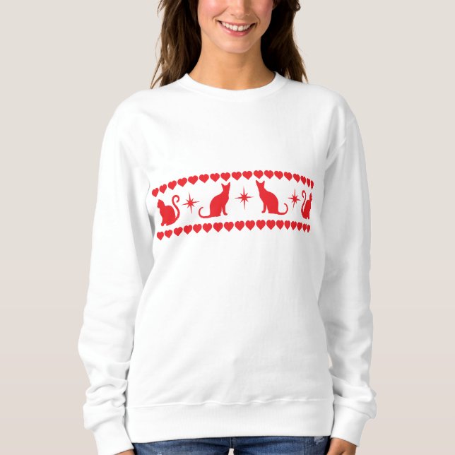 SUDADERA NAVIDADES KITTIE SWEAT SHIRT RED (Anverso)