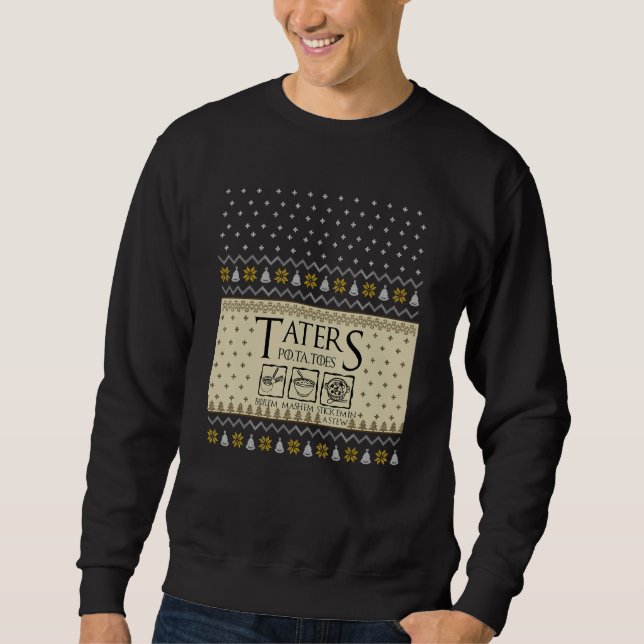 Sudadera Navidades L O T R Taters Patatas Boilem Mashem Ug (Anverso)