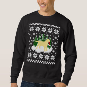 Sudadera Navidades Labrador Amarillo Silhouette Santa Hat