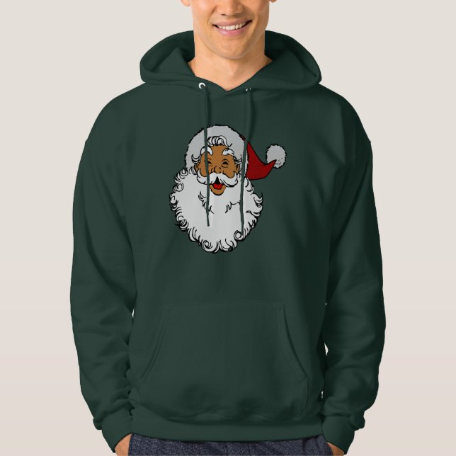Sudadera navidades latinos biraciales de santa claus (Anverso)