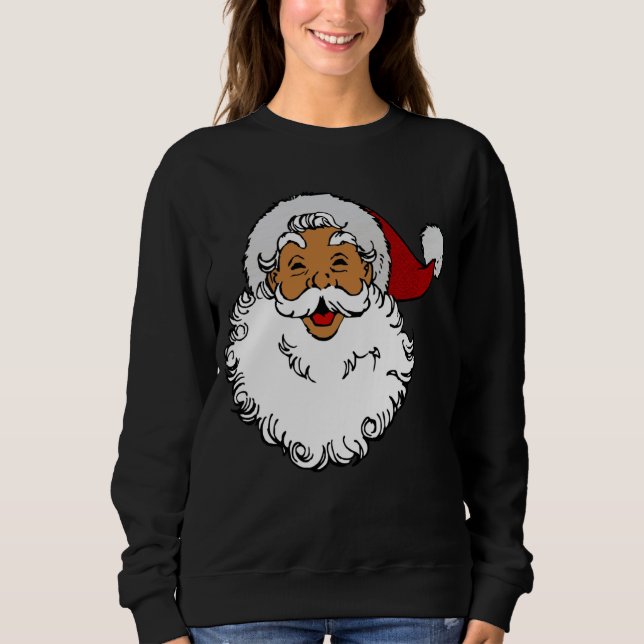 Sudadera navidades latinos biraciales de santa claus (Anverso)