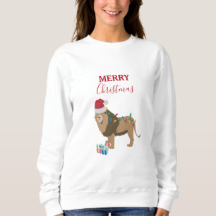 Sudadera Navidades leen divertidos animales con Santa Hat