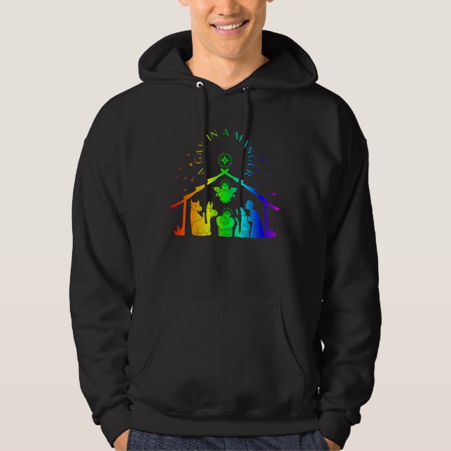 Sudadera navidades lgbtq gay manger (Anverso)