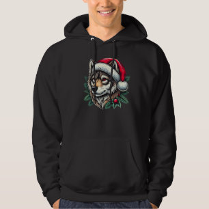 Sudadera navidades lobo divertidos navidad santa diseño de